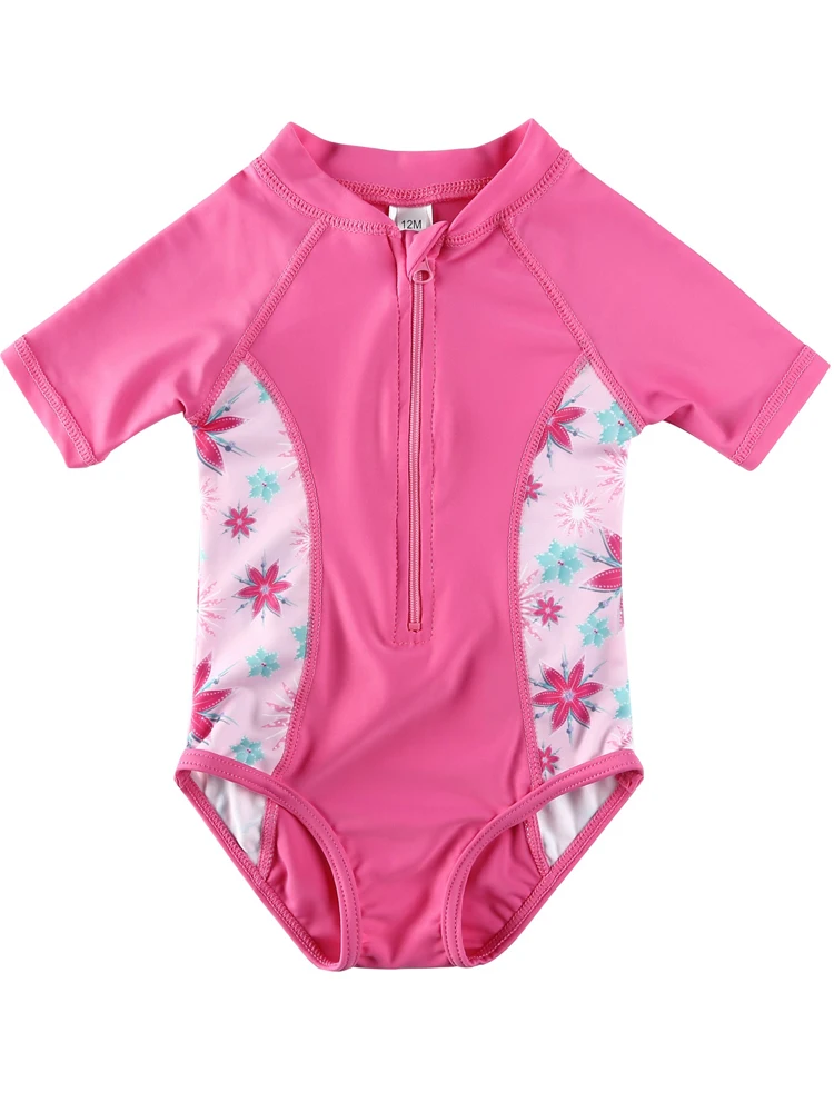 Infant Baby Girls Rash Guard Swimsuit Swimwear Bathing Suit One-piece Bikini UV