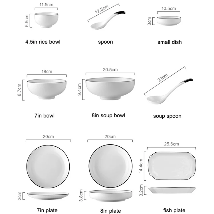 10pce/набор, Ins стиль, высокое качество, костяного фарфора, наборы посуды, бытовая обеденная тарелка, миска для риса, супа, ложка, столовые приборы, набор для 2 человек
