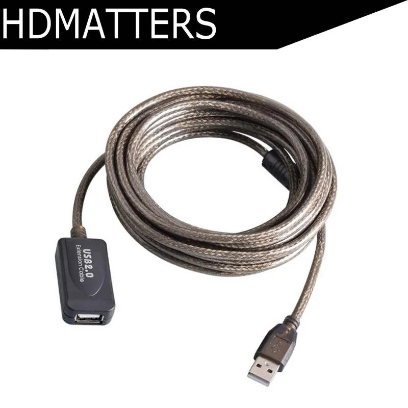 

Active 10m USB 2.0 extension cable with amplifier USB 2.0 A male to A female cord 10m