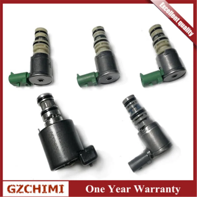

5PCS 5L40E Transmission Master Shift EPC TCC Lock Up Solenoids Control Valve Kit Set Compatible for Cadillac GM BMW 1999-2003