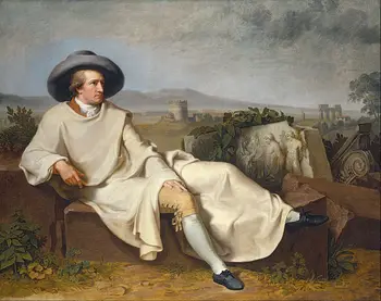 

TOP ART # German writer and statesman Johann Wolfgang von Goethe in the Roman Campagna PRINT painting -FREE SHIPPING
