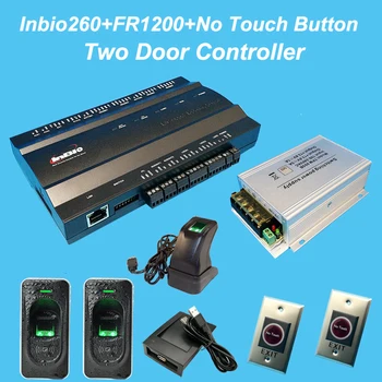 

Two Door Controller fingerprint Access control System Kit+battery function Power+FR1200 Fingerprint Reader+Infrared Eixt Button