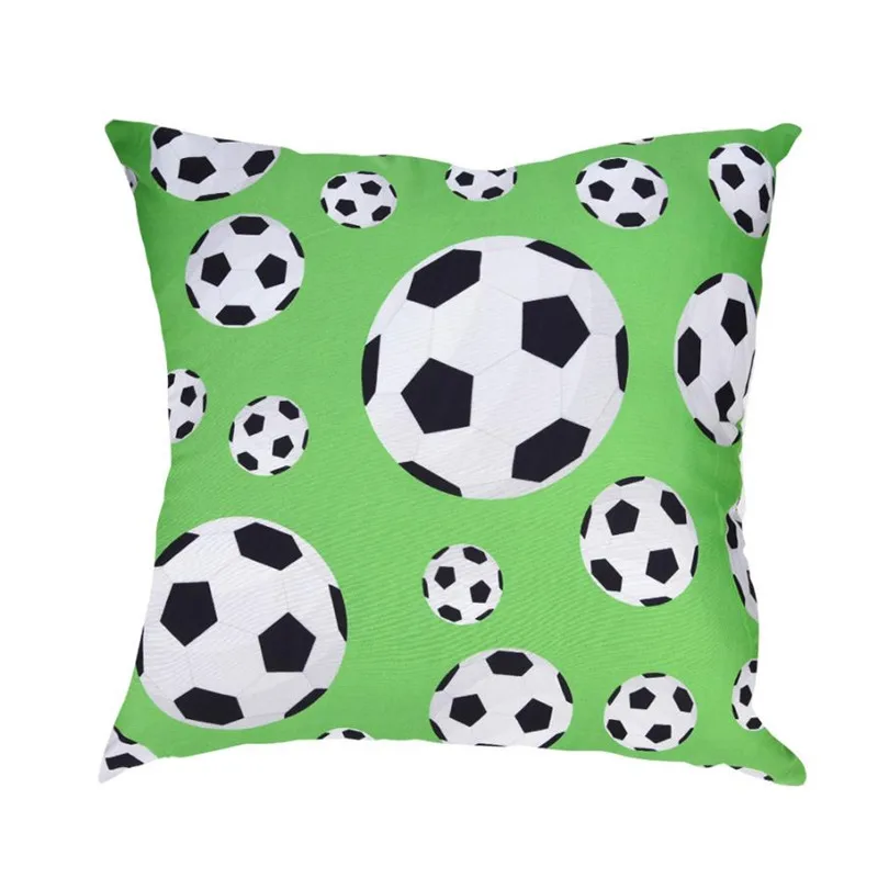 Soccor Print Pillow Case Polyester Sofa Car Cushion Cover Home Decor06