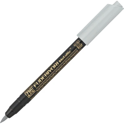 1 шт. Japan Kuretake 57 металлическая и базовая метка кисти ручка мягкий маркер fudebijori кисти для рисования принадлежности для рисования ручки для калиграфии - Цвет: Metallic silvery 102