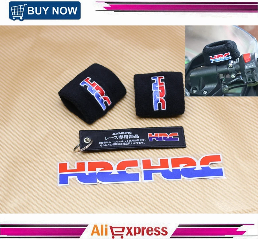 

2 Pcs Brake Fluid Reservoir Tank Sleeves For Honda CBR1000RR CBR600RR CBR250R CBR600F4i NSR250 HRC Reservoir Socks Free Keyring