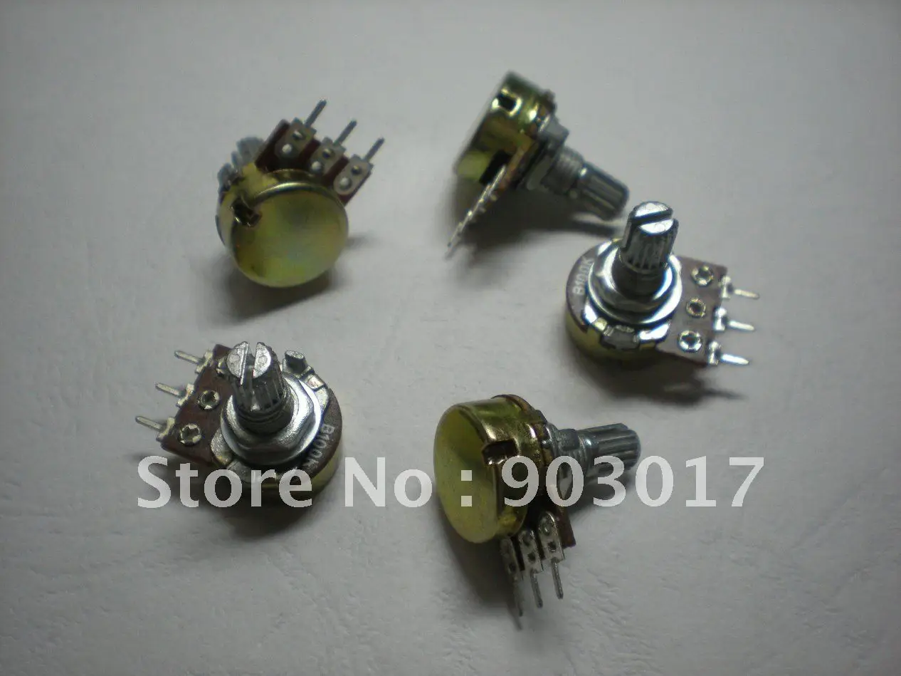 B100K Potentiometer pots Tone control 15mm shaft S 3 Pin 100 pcs per lotpot manufacturerslot