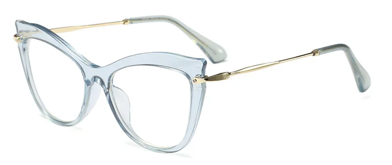SHAUNA, Новое поступление, женские оправа для очков в стиле кошачьи глаза, трендовые женские очки с защитой от синих лучей, UV400 - Цвет оправы: Blue