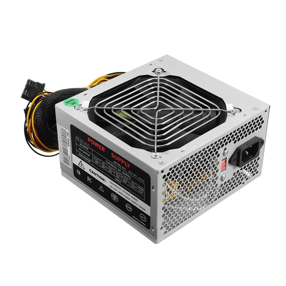 Макс 800W Питание PSU PFC бесшумный вентилятор блок питания ATX 24-контактный 12V компьютер SATA консоль для ПК-игр с поддержкой Windows Питание для Intel AMD компьютер