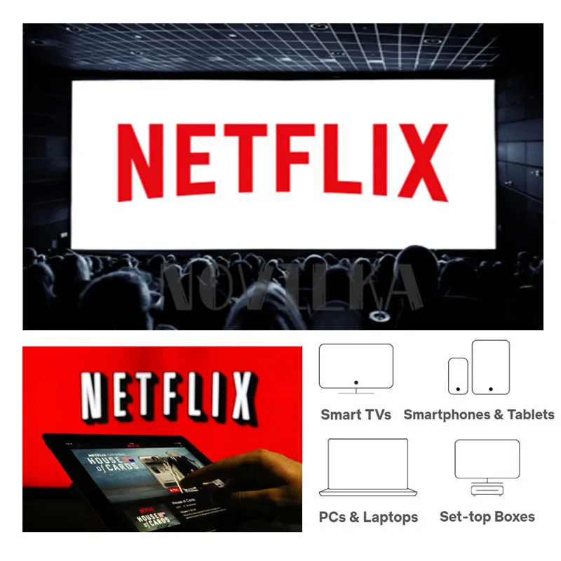 

1 month Year Netflix account Watch TV shows using your favorite devices Smart TVs Set top Boxes Android IOS phones Tablets PCs