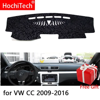 

Rose Pattern Non-slip Dashmat Dash Mat Dashboard Cover Pad Cover Carpet Car Sticker for Volkswagen CC 2009 2010-2018 Car Styling