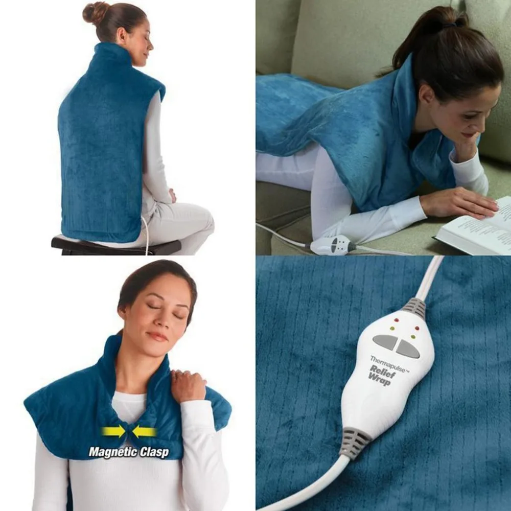 Flannel Health Relief Wrap Neck Shoulder Back Therapy Muscles Pain Relief Pad Massaging Heat Wrap Household Massager Flannel Health Relief Wrap Neck Shoulder Back Therapy Muscles Pain Relief Pad Massaging Heat Wrap Household Massager