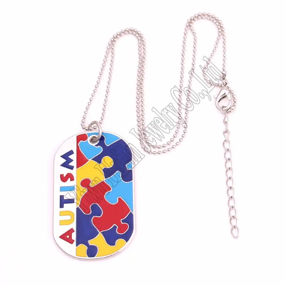 autism dog tag necklace