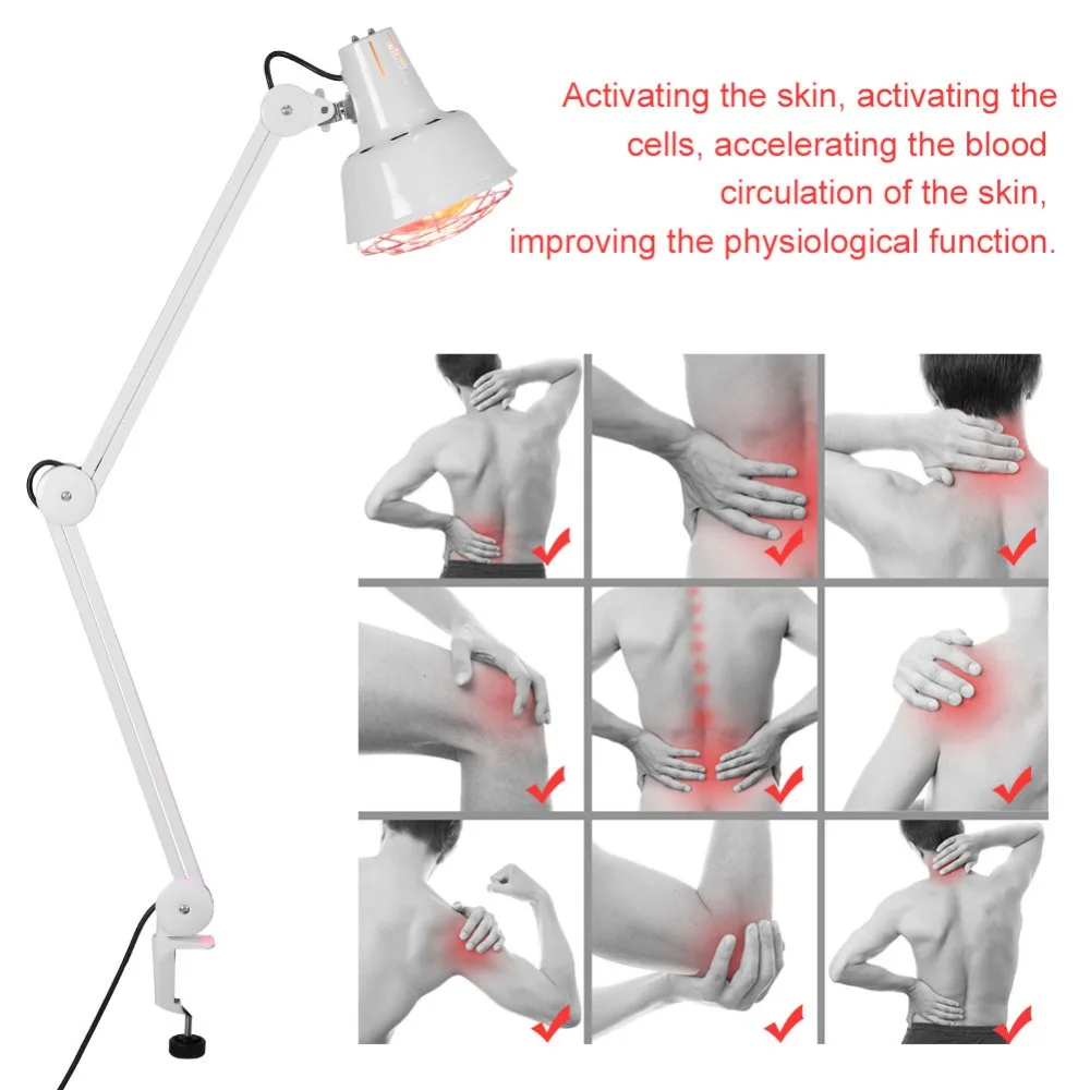 Прибор для ухода за здоровьем, инфракрасный светильник, лампа для обогрева, настольная электрическая лампа для лечения боли в мышцах тела 220 EU