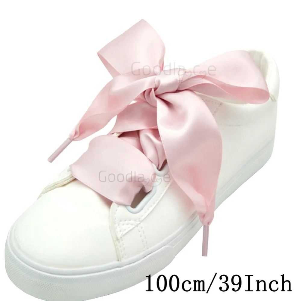 150cm/ 100cm of Extra Wide of Flat Shoe Laces Ribbon Laces of Satin 4CM Wide