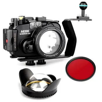 

Eachshot Meikon 40m/130ft Waterproof Underwater Camera Housing Case for A6300 Can Be Used With 16-50mm Lens+ Fisheye Lens+handle