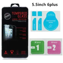 1000 шт./лот 0.3 мм ультра тонкий HD Ясно Закаленное стекло Защитная пленка для iPhone 6 Plus 5.5 ''взрывозащищенные