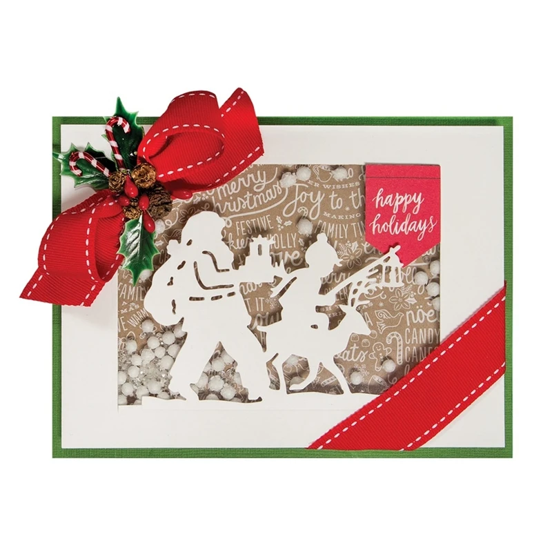 

Santa Claus Girl Die Set Metal Cutting Dies Stencil for DIY Scrapbooking Album Embossing Paper Cards Decorative Crafts Template
