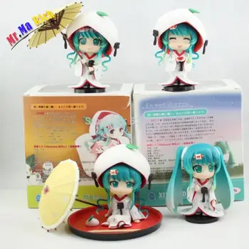 

4PCS/set Hatsune Miku Q version of the lovely figure toys Christmas toy