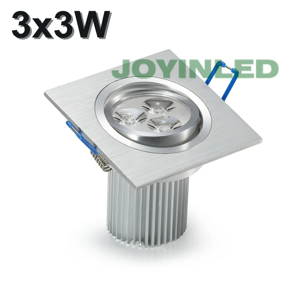 

3W 6W 9W square led ceiling down light AC85~265V no cob dimmable led spot lamp Warm indoor kitchen bathroom led lamps
