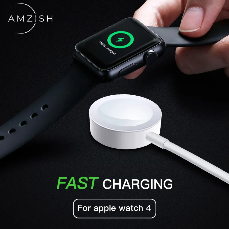 

amzish Magnetic Wireless Charging For Apple Watch Charger 4 3 2 1 Universal USB Charge Pad For iWatch Charger With Cable