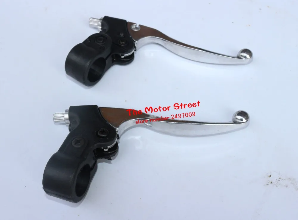 Black Handle Bar Brake Levers Fit Gas Scooter Minimoto Chopper Pocket