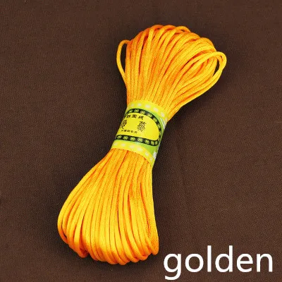 Meetee 4 шт.(1 шт. = 20 м) 2,5 мм поделка китайский узел веревка ручное вязаное ожерелье Шнуры ювелирные изделия вечерние подарочные аксессуары Пряжа BD284 - Цвет: golden