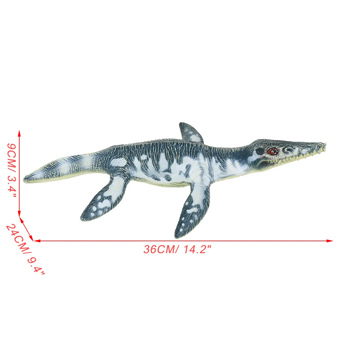 Большой 36x24x9 см Mosasaurus динозавр игрушка мягкие фигурки ручная роспись модель