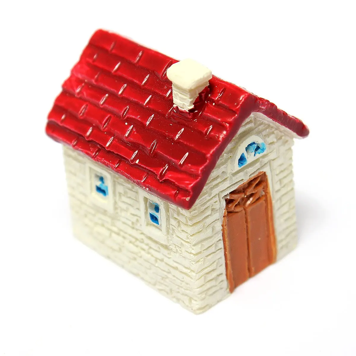 

Miniature Resin Small House Ornaments Home Garden Landscape Decoration Red