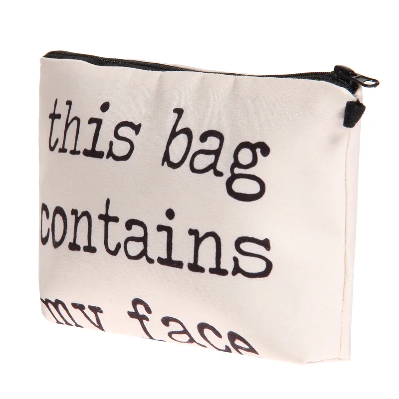 

Personality Gift Pencil Bag Letter Printing Lady Cosmetic Bag Clutch Multi-function Storage Bag