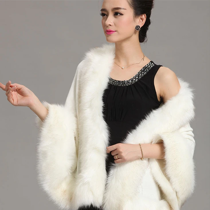 2015 Winter Women Sweater Cardigan Female Fox Fur Collar Poncho Cape Bridal Wedding Wool Shawl Cape 12 Colours