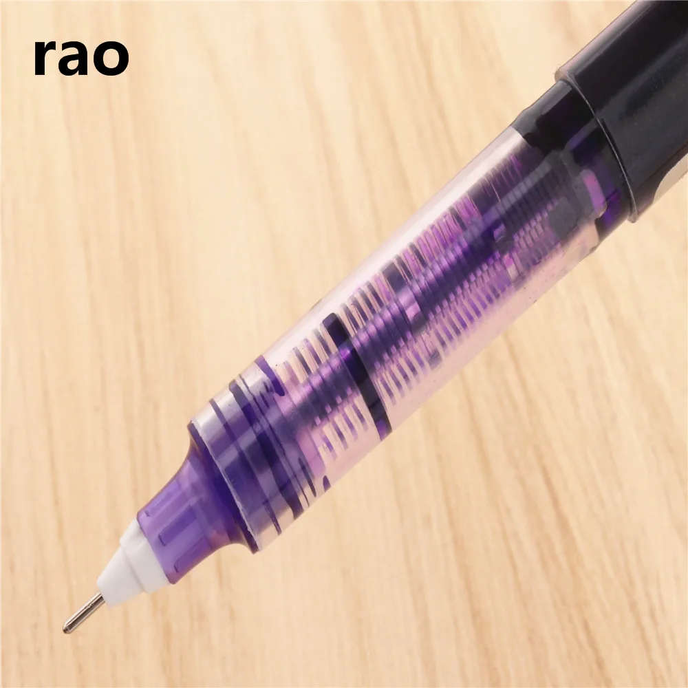 Высокое качество 7 цветов большой емкости чернила гелевая ручка студент, школа, офис Канцелярские тонкие роликовые шариковые ручки новые - Цвет: Purple