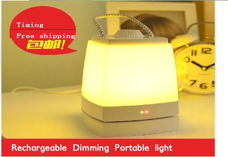 LED Перезаряжаемые приглушить Портативный свет творческий энергосберегающие ночник AC110-220V настольная лампа
