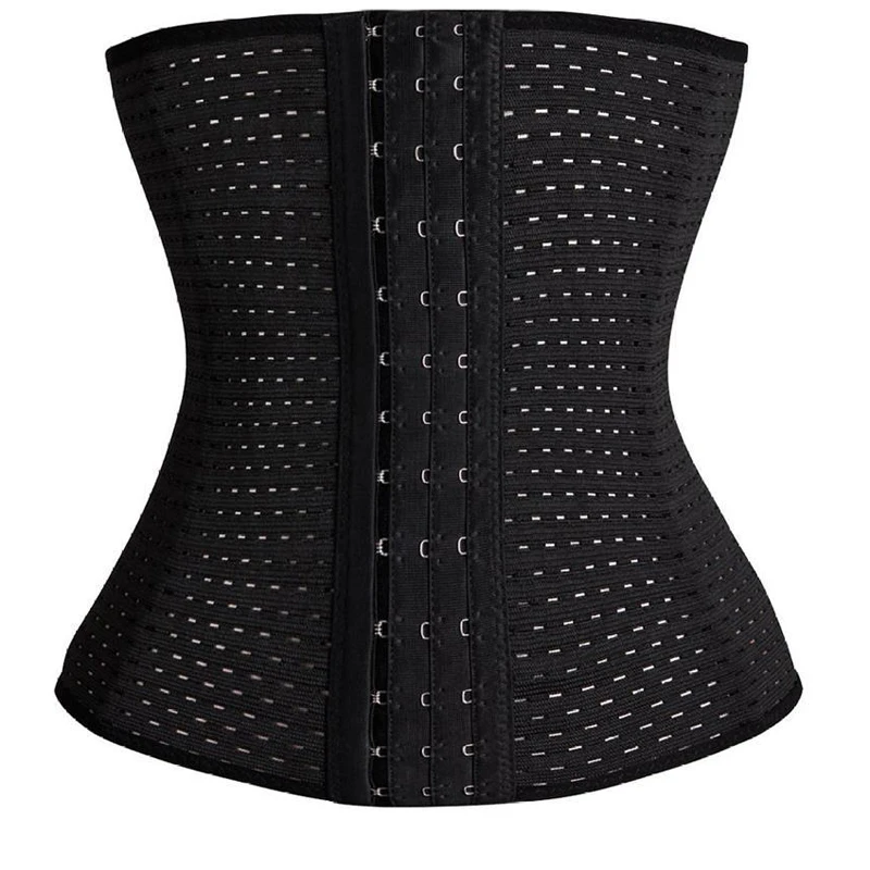 

LOOZYKIT Fitness Belt Women Three-row Buckle Adjustable Belly Trainer Waist Support Hollow Out Sport Waistband Slimming Belt