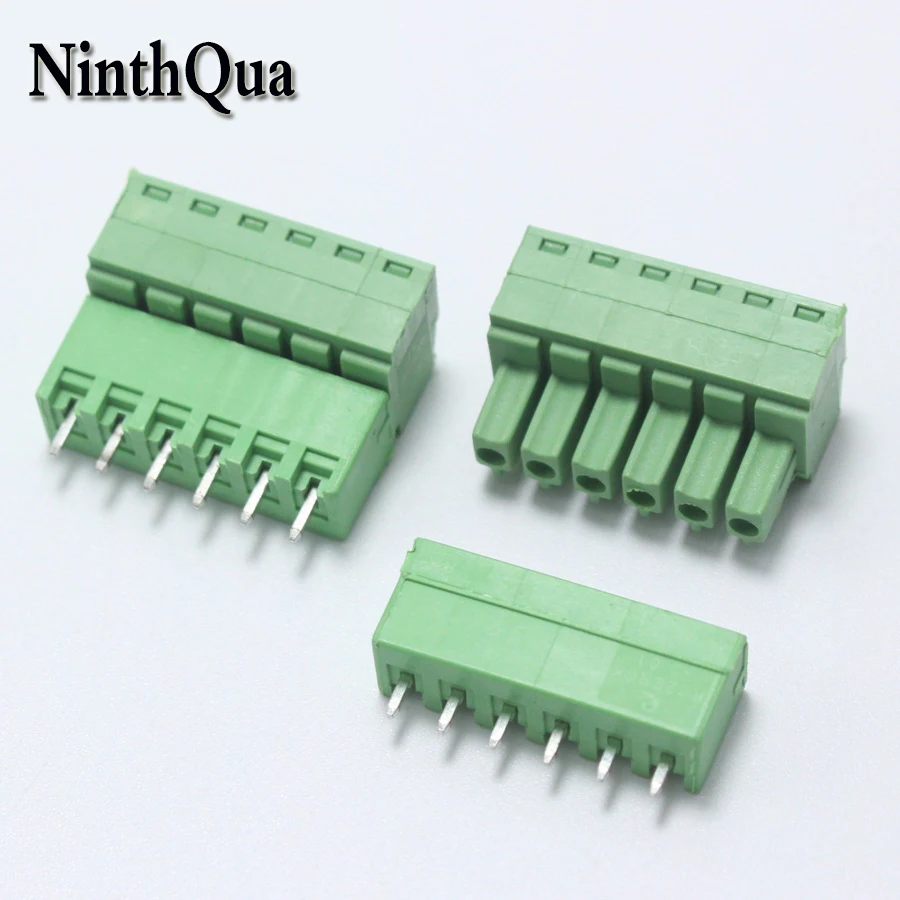 1 шт. 6Pin подключаемый клеммный блок 6P прямой контактный разъем PTB + для 22 14AWG