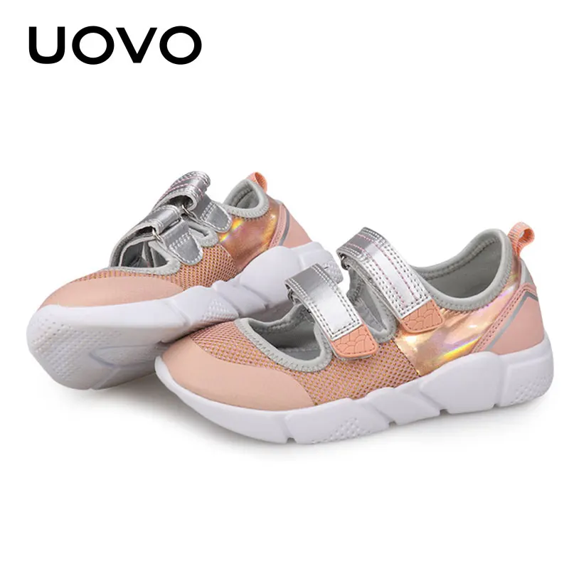 

Summer Autumn Kids Dress Shoes Uovo Brand Breathable Shinning Mesh Sneakers Soft Casual Flat Shoes Size 25-37 New Sporty Shoes