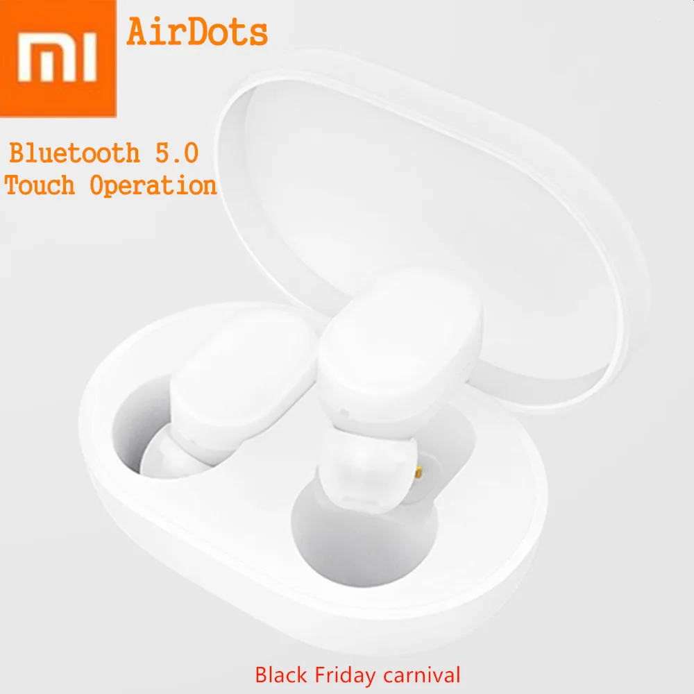 100% Оригинальные TWS наушники Xiaomi Mi AirDots беспроводные вкладыши с микрофоном и