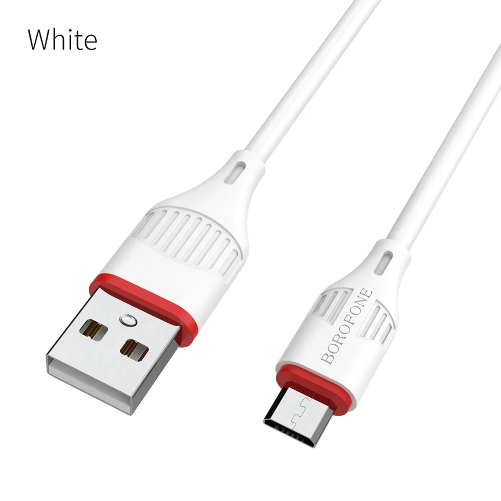 HOCO 2.1A мягкий Micro USB кабель 1 м для Xiaomi samsung huawei Быстрая зарядка Kable Micro USB для Android - Цвет: white