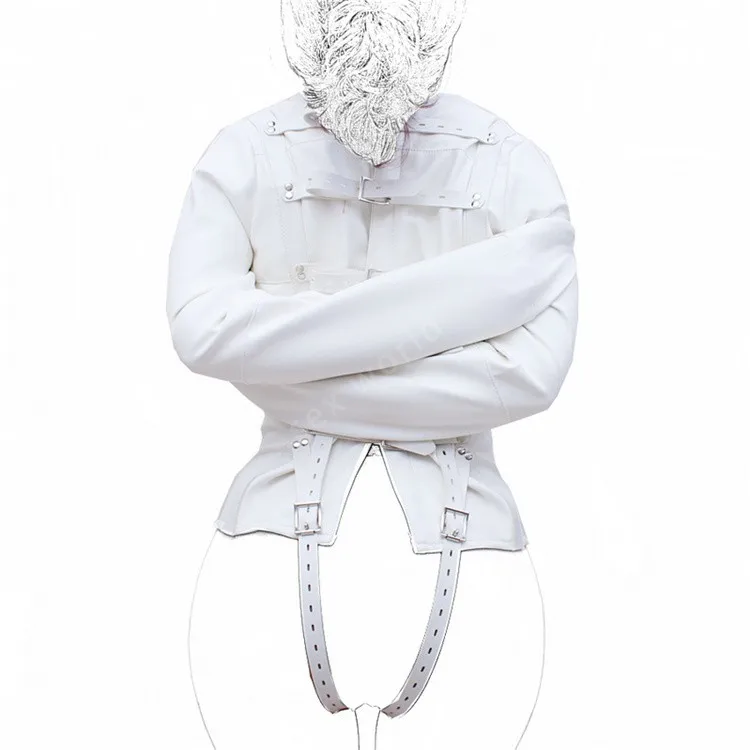 Искусственная кожа Женская Straitjacket БДСМ для взрослых пара игр прямая куртка