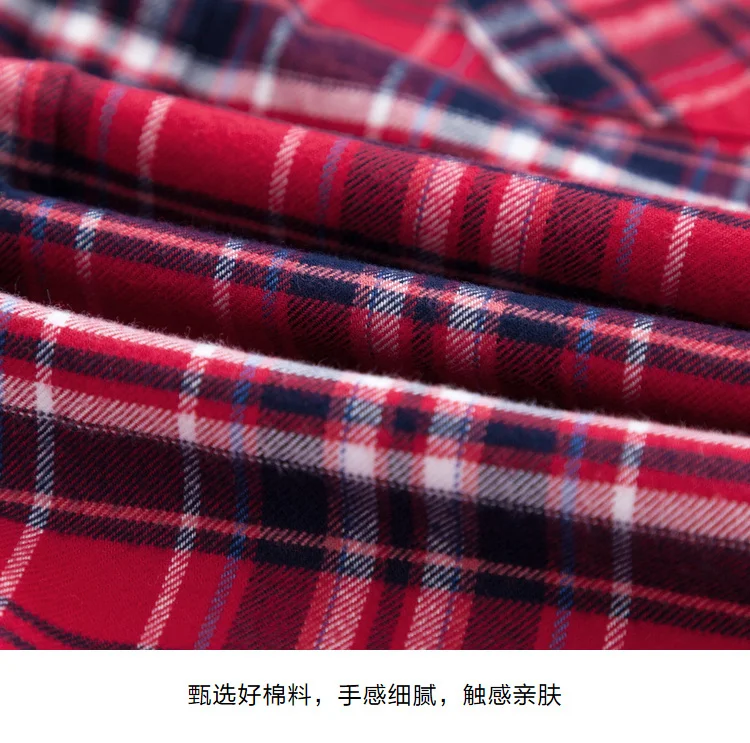 SEMIR Для мужчин 100% хлопок Regular Fit Flannel Tartan Shirt с отложной воротник с длинными рукавами рубашка с Taperd талии кнопки на манжете