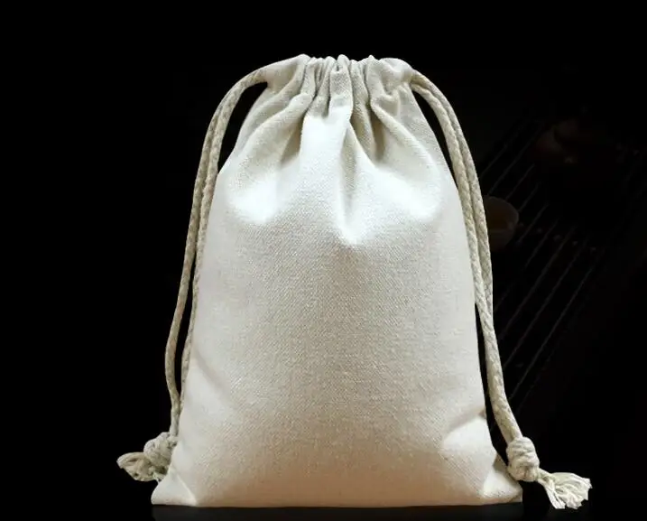

Canvas Drawstring Bag Small Bag Custom Drawstring Bag Hand-painted DIY Rice Bag Eco Bag Cotton Storage Bag