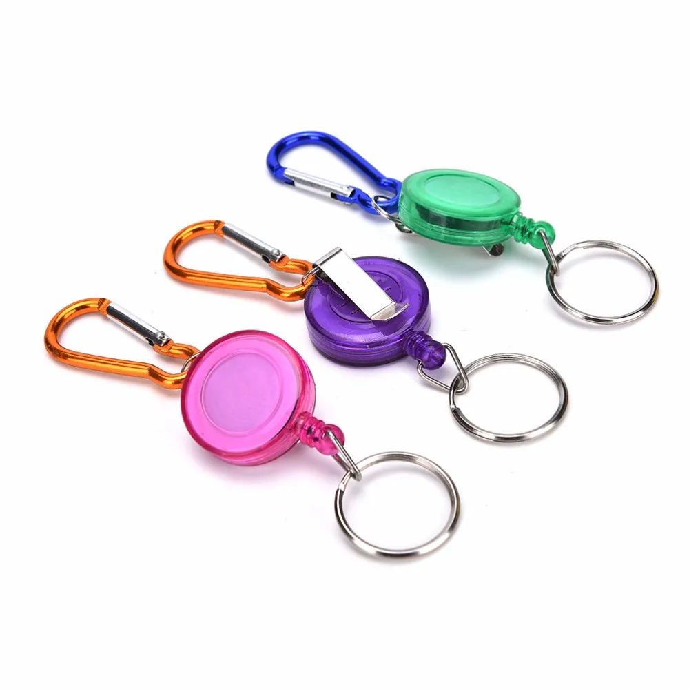 Fishing Rod Lanyard Rope Retractable Reel Recoil ID Badge Lanyard Name Tag Key Card Holder Belt