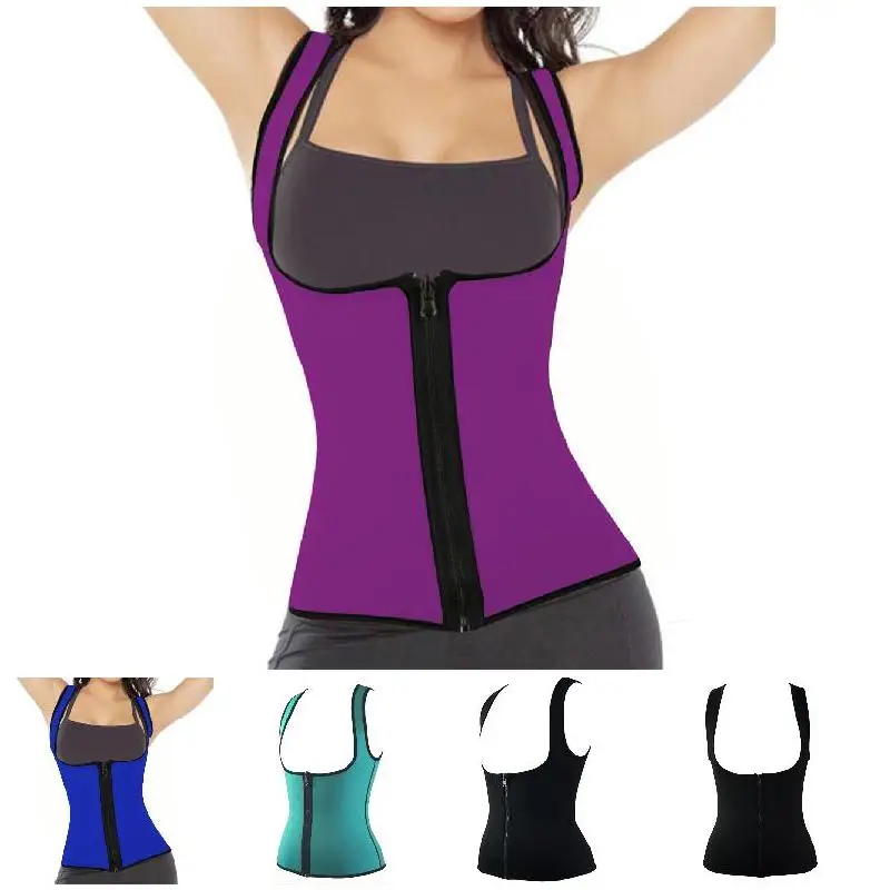 

2019 Newly Droppshiping Women Sweat Slimming Vest Neoprene Body Shaper Waist Trainer Belly Fat Burning Weight Loss Corset dg88