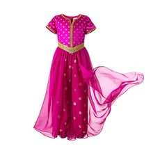 Pettigirl/ярко-розовый комбинезон для девочек; праздничный костюм принцессы; детская одежда для костюмированной вечеринки; G-DMRR205-G014
