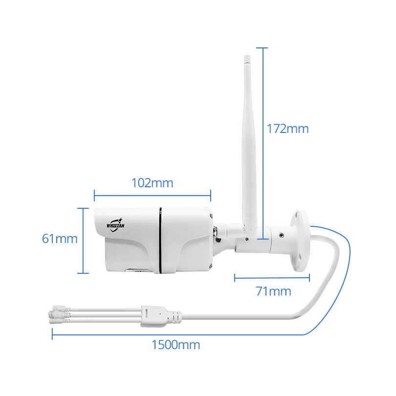 Wheezan Wifi IP камера 4.0MP H.265 аудио беспроводная камера безопасности Открытый 32 г sd-карта наблюдения домашняя сигнализация Пуля CCTV Cam