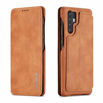 

Genuine Leather Flip Cover for Huawei P30 Pro Lite Nova 4e Case Card Slot Magnetic Cover Stand Holder Fundas for Huawei P30 Lite