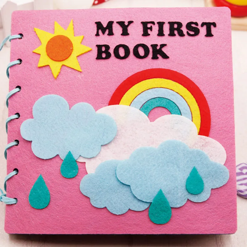 Maman Fait A La Main Mon Premier Livre xcm Doux Feutre Tissu Silencieux Livre Jouets Pour Enfants Apprentissage Precoce Educatif Feutre Materiel Bricolage Paquet Aliexpress
