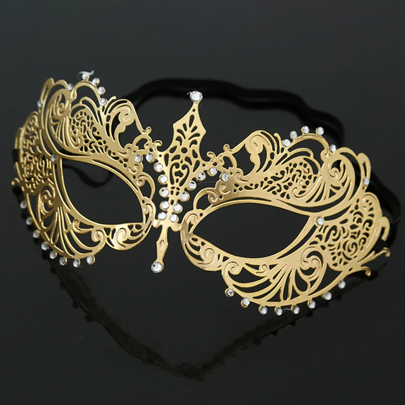 

4 Styles Luxury Gold Crown Venetian Metal Mask For Wedding Masquerade Mask Dance Cosplay Costume Party Mask