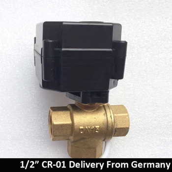 

1/2" DN15 DC12V 3 Way Motorized Ball Valve,Brass Electric Ball Valve, CR-01 Wires,Delivery From Germany