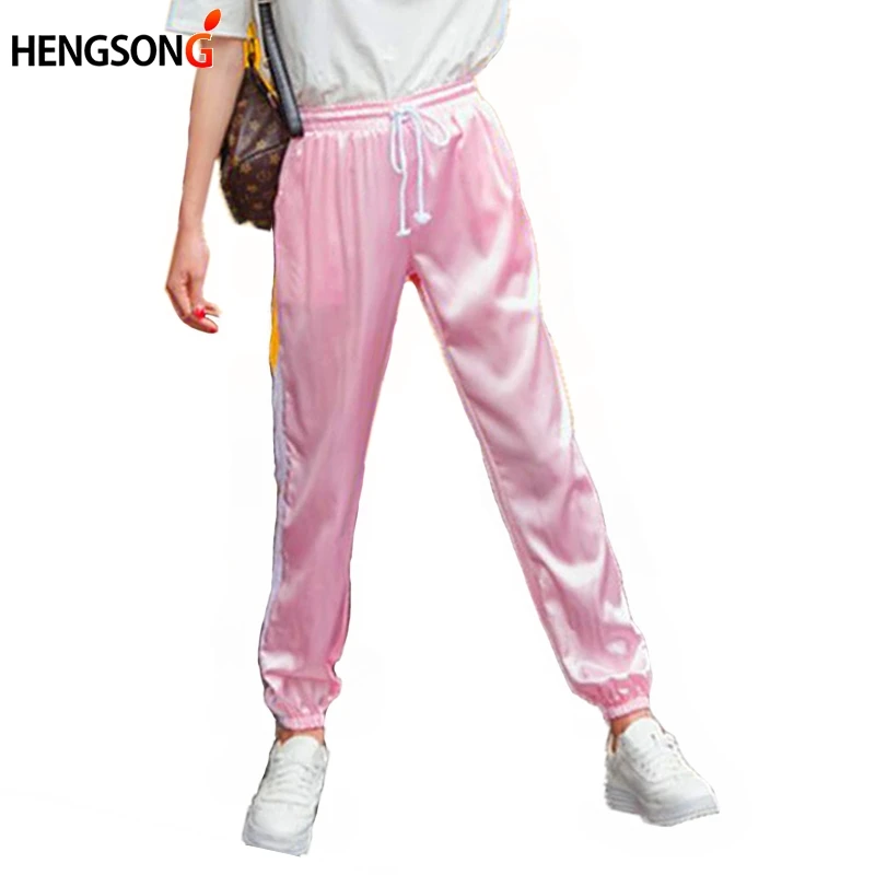 

Spring Sports Striped Pants Gym Workout Exercise Running Fitness Pants Female Women Volleyball Basketball Tennis Hip Hop Pant