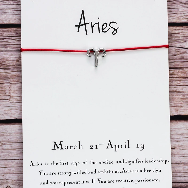 Женский браслет с надписью Wish Card Aries ювелирное изделие для мужчин и женщин лучший